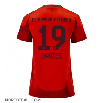 Billige Fotballdrakt Bayern Munich Alphonso Davies #19 Replika Hjemmedrakt Dame 2024-25 Kortermet